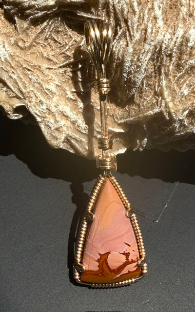 Red Falcon Jasper in Gold -- Glorp