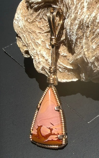 Red Falcon Jasper in Gold -- Glorp
