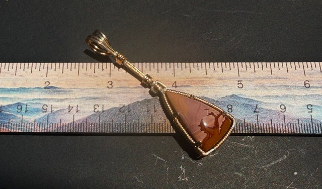 Red Falcon Jasper in Gold -- Glorp