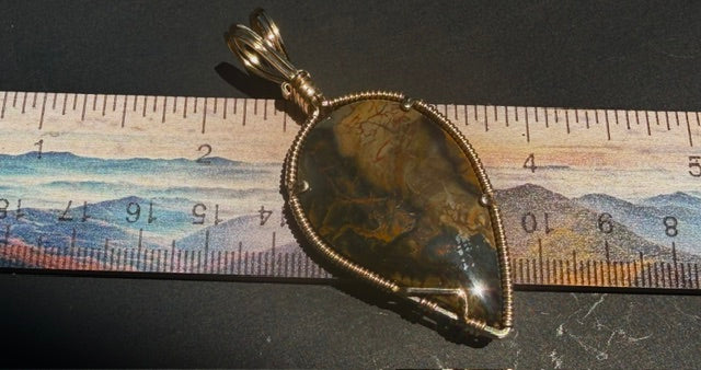 Blue Mountain Jasper in Gold -- GreenSweep