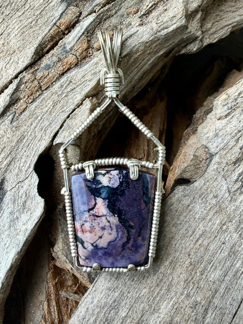 SwirlingBrace -- Tiffany Stone in Silver