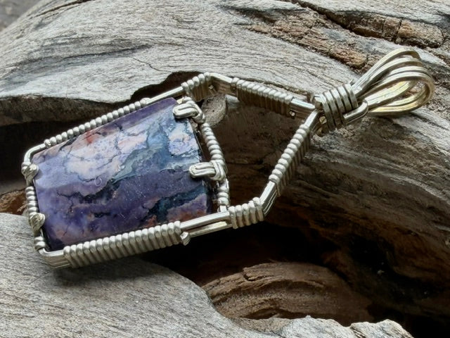 SwirlingBrace -- Tiffany Stone in Silver
