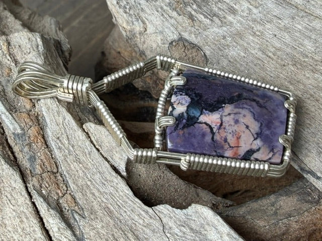 SwirlingBrace -- Tiffany Stone in Silver