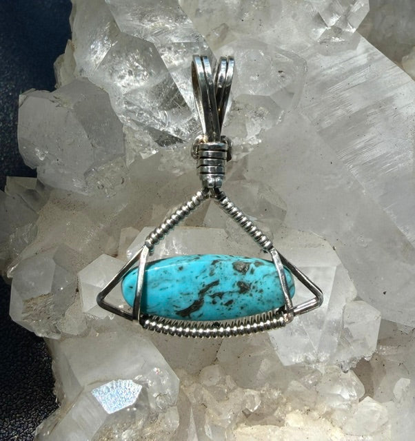 Kingman Ceremonial Turquoise in SIlver -- TheTurk