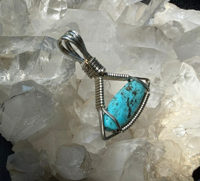 Kingman Ceremonial Turquoise in SIlver -- TheTurk