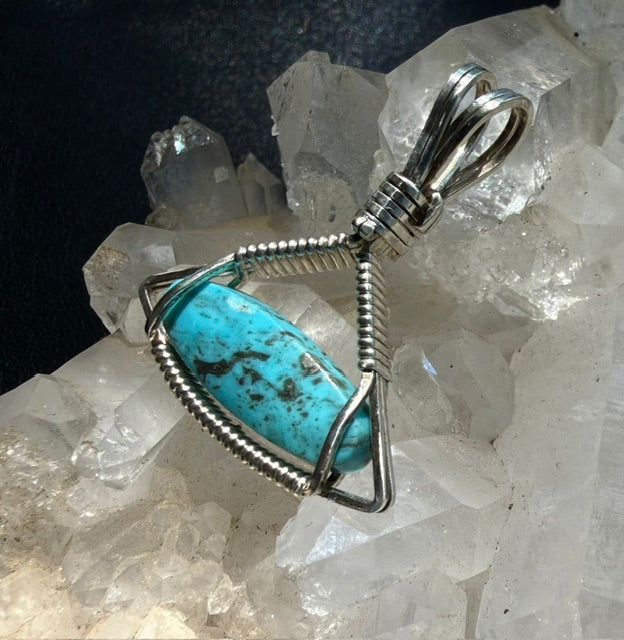 Kingman Ceremonial Turquoise in SIlver -- TheTurk