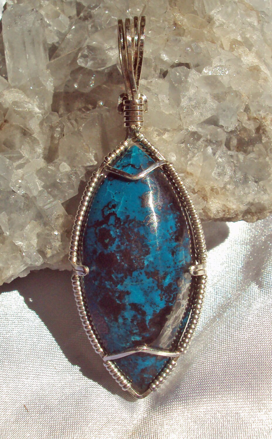 Shattuckite in Silver -- JacobsLadder