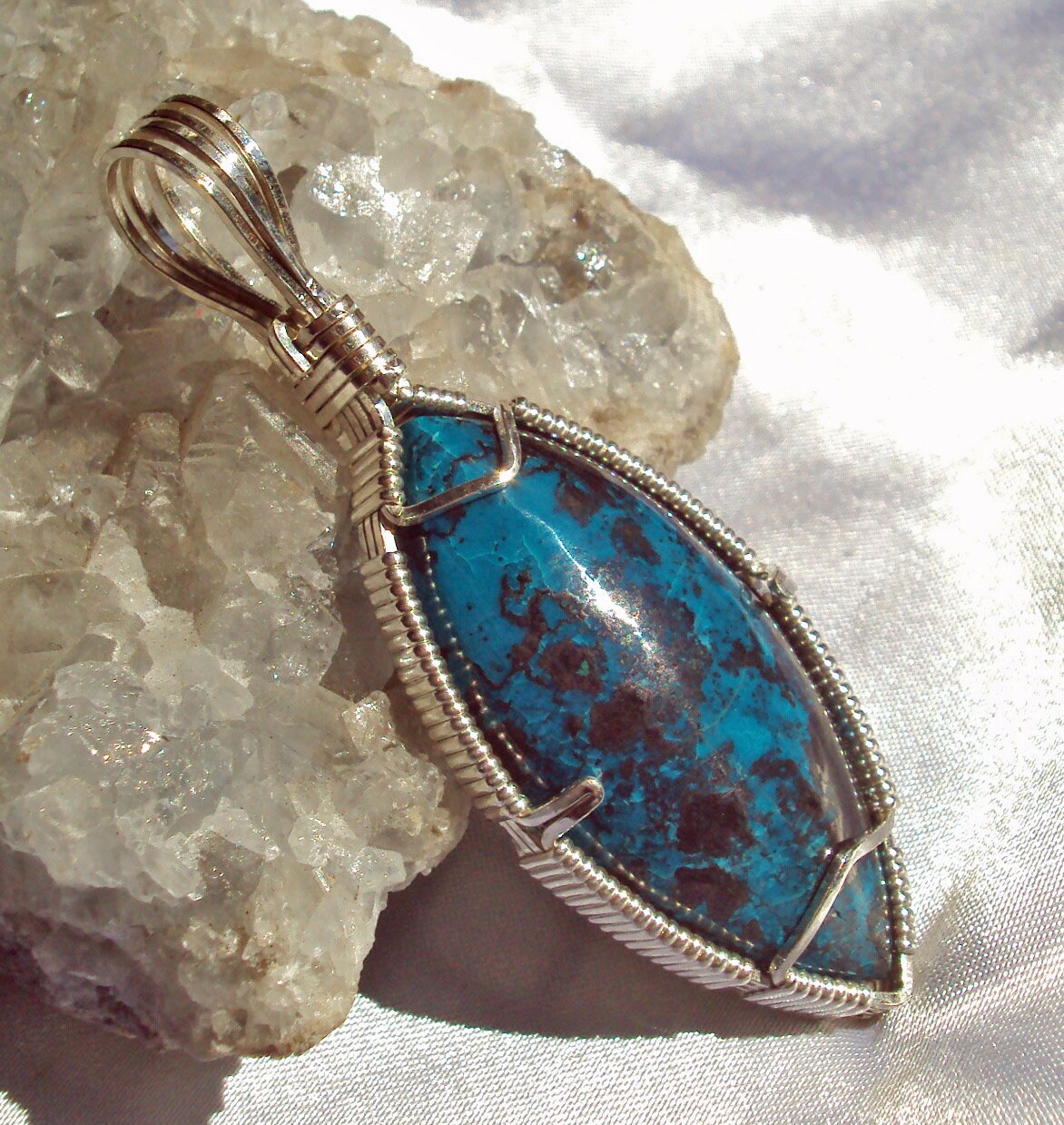 Shattuckite in Silver -- JacobsLadder