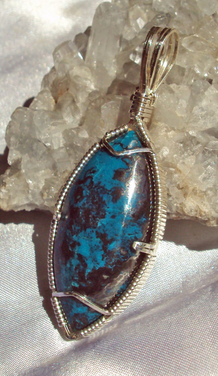 Shattuckite in Silver -- JacobsLadder