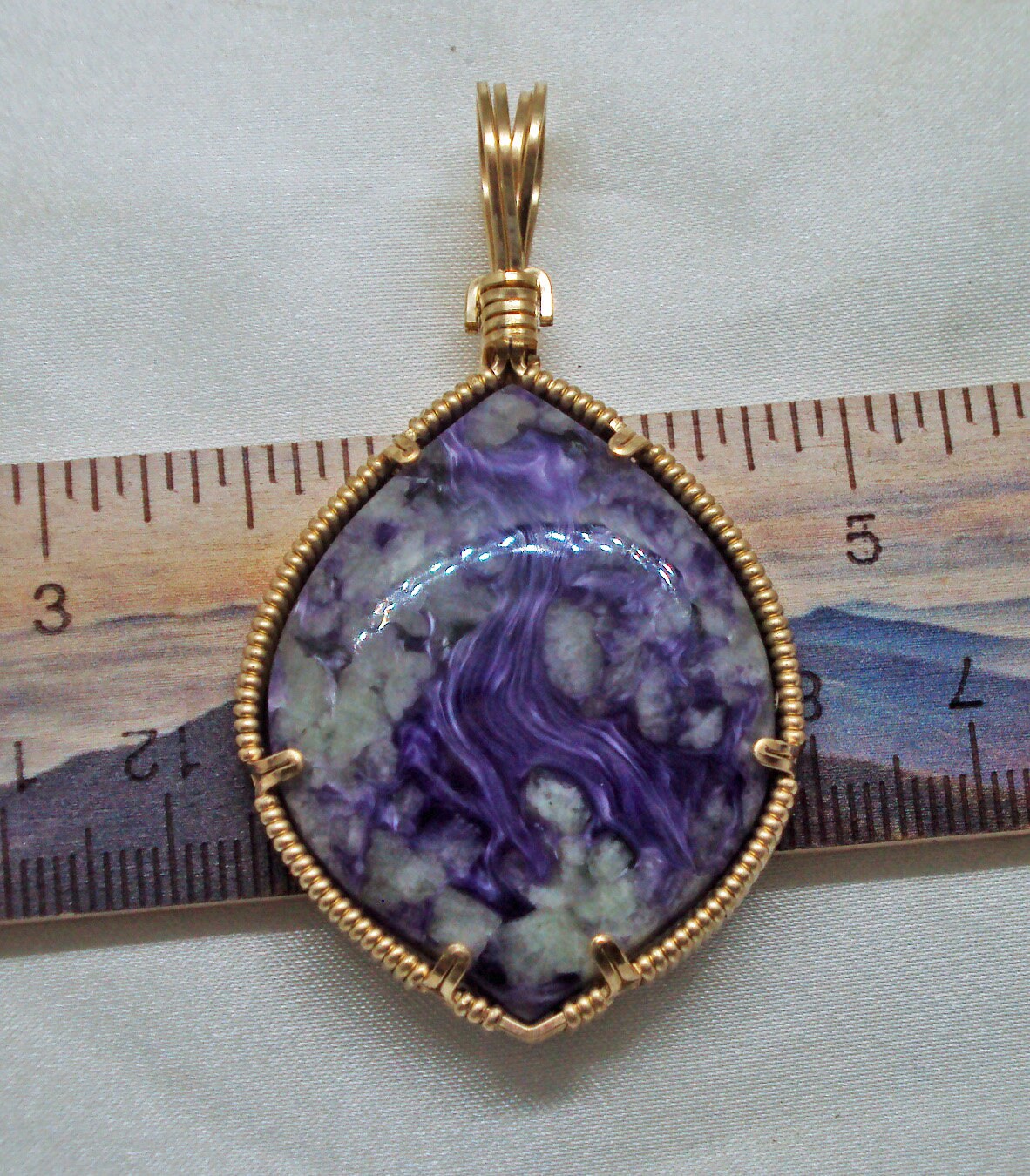 Charoite in Gold -- DragonBreath