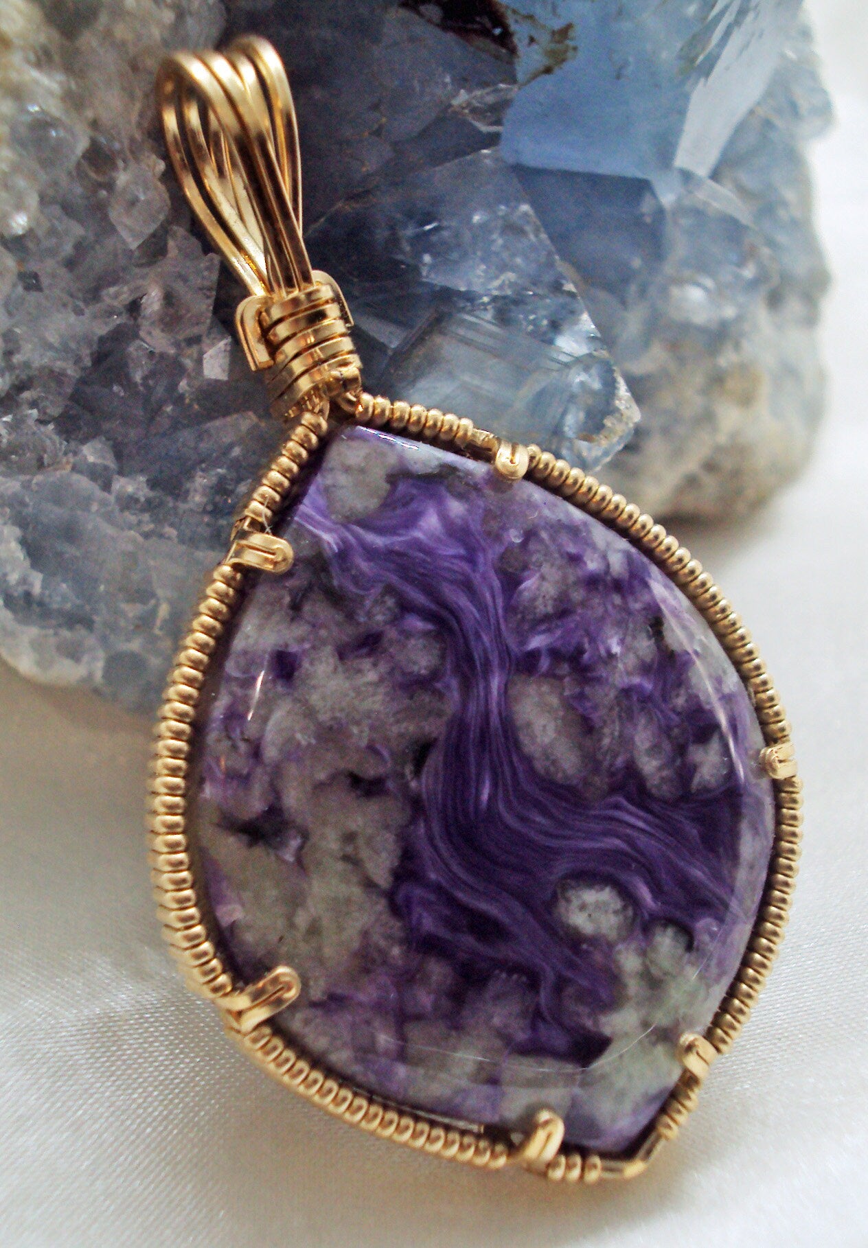 Charoite in Gold -- DragonBreath