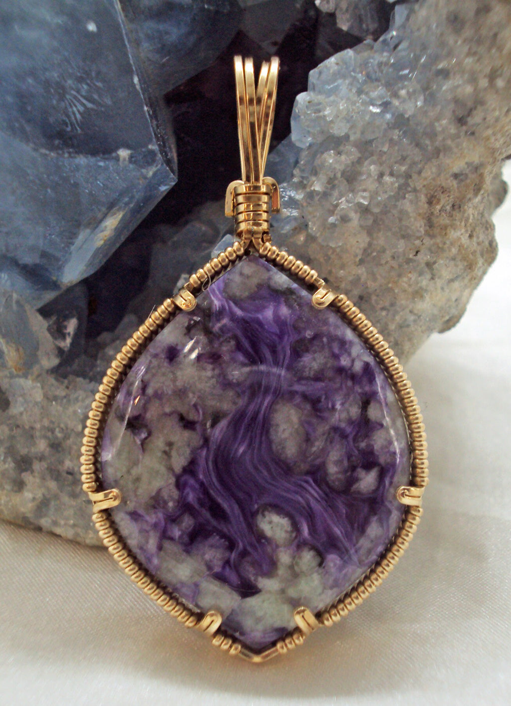 Charoite in Gold -- DragonBreath