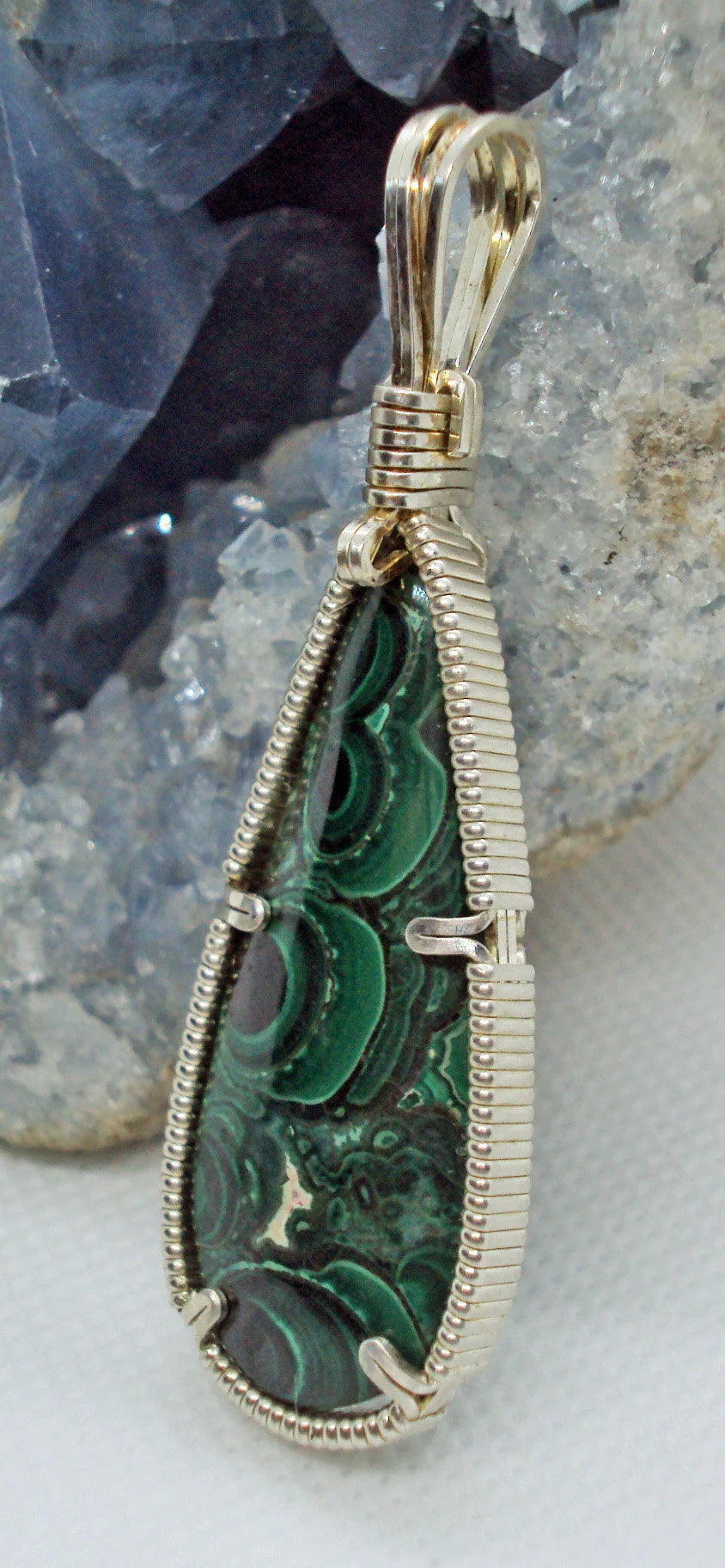 Malachite in Silver -- GreenSky