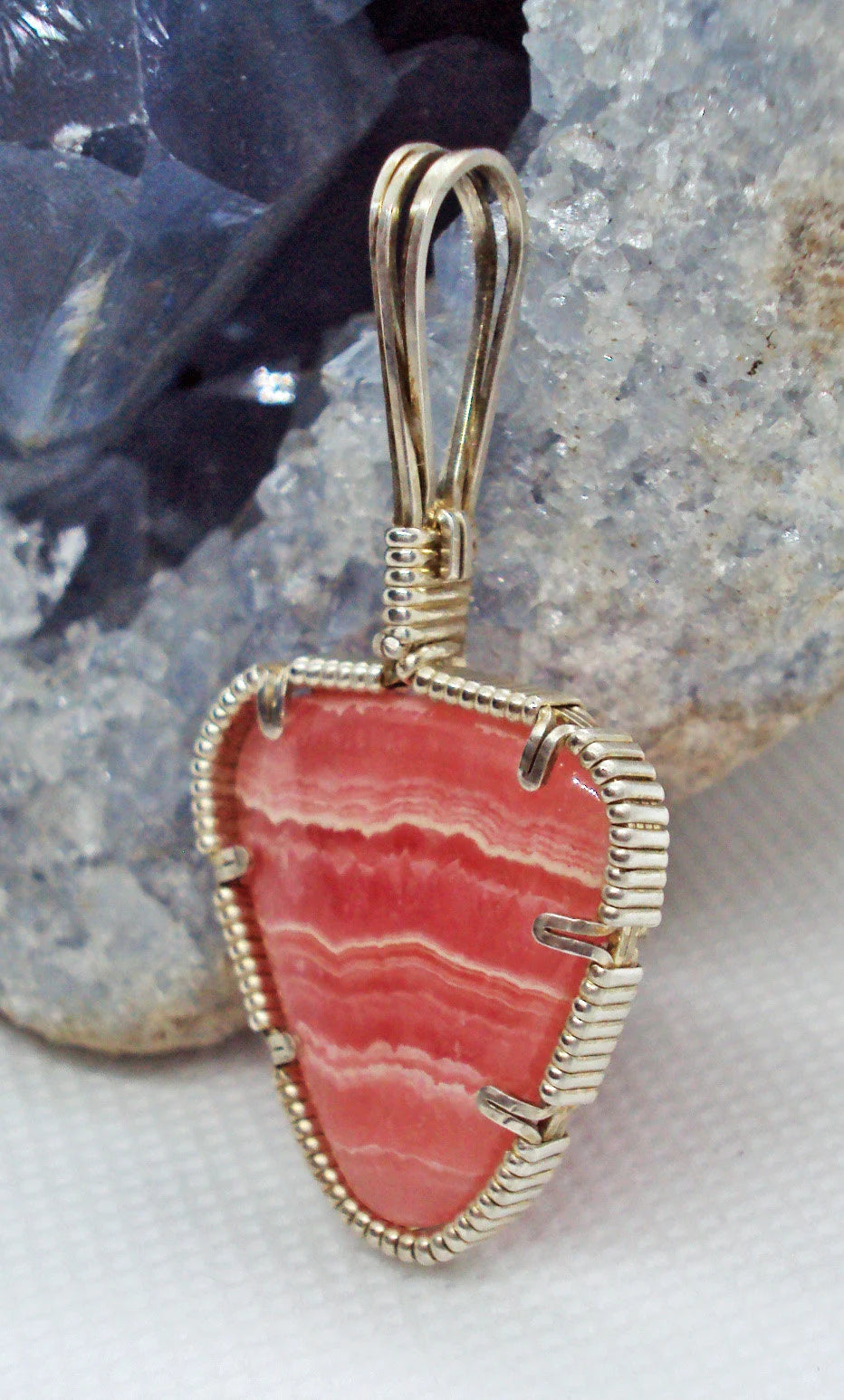 Rhodochrosite in Silver -- Journey