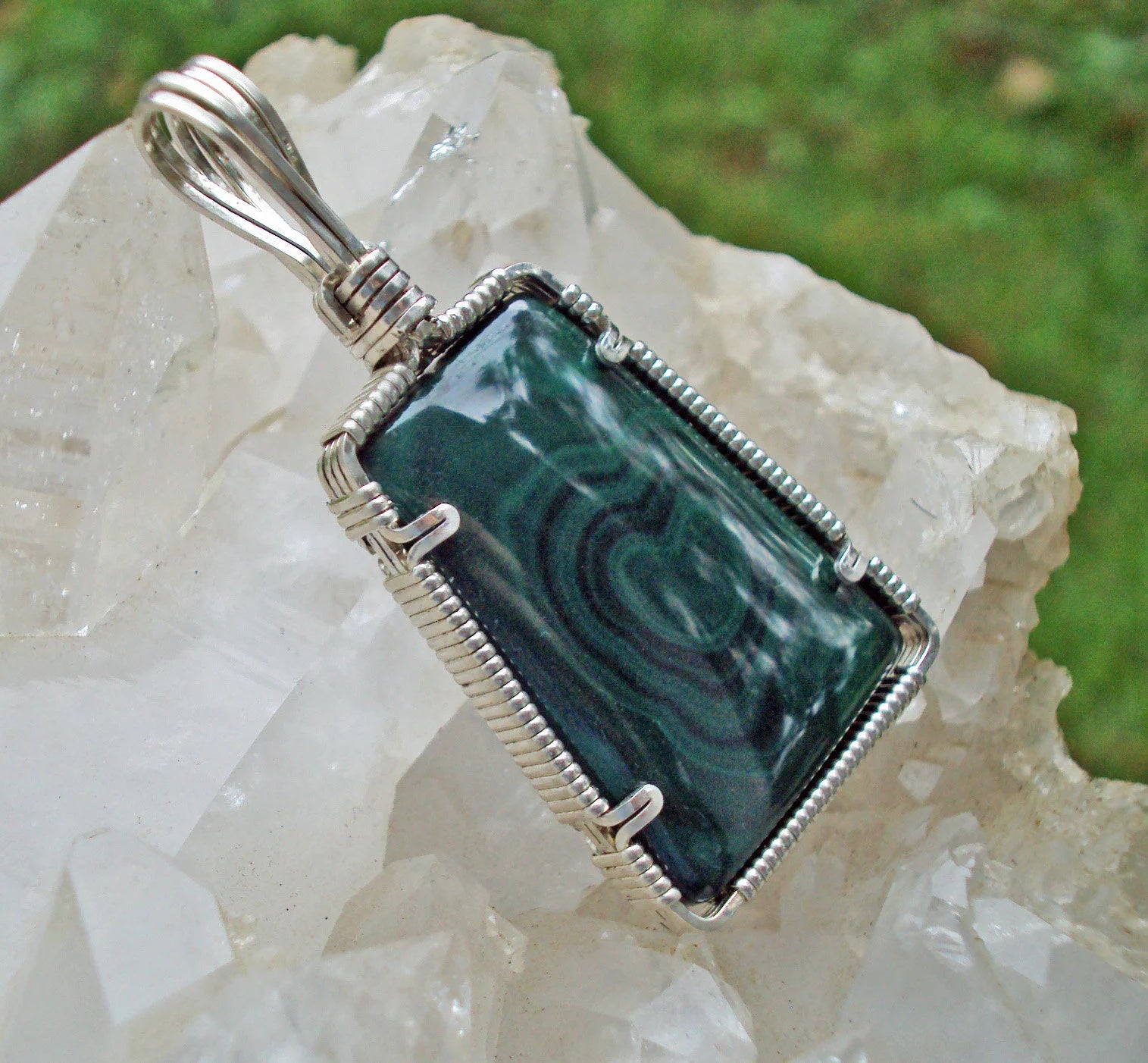 Malachite in Silver -- CongoLine