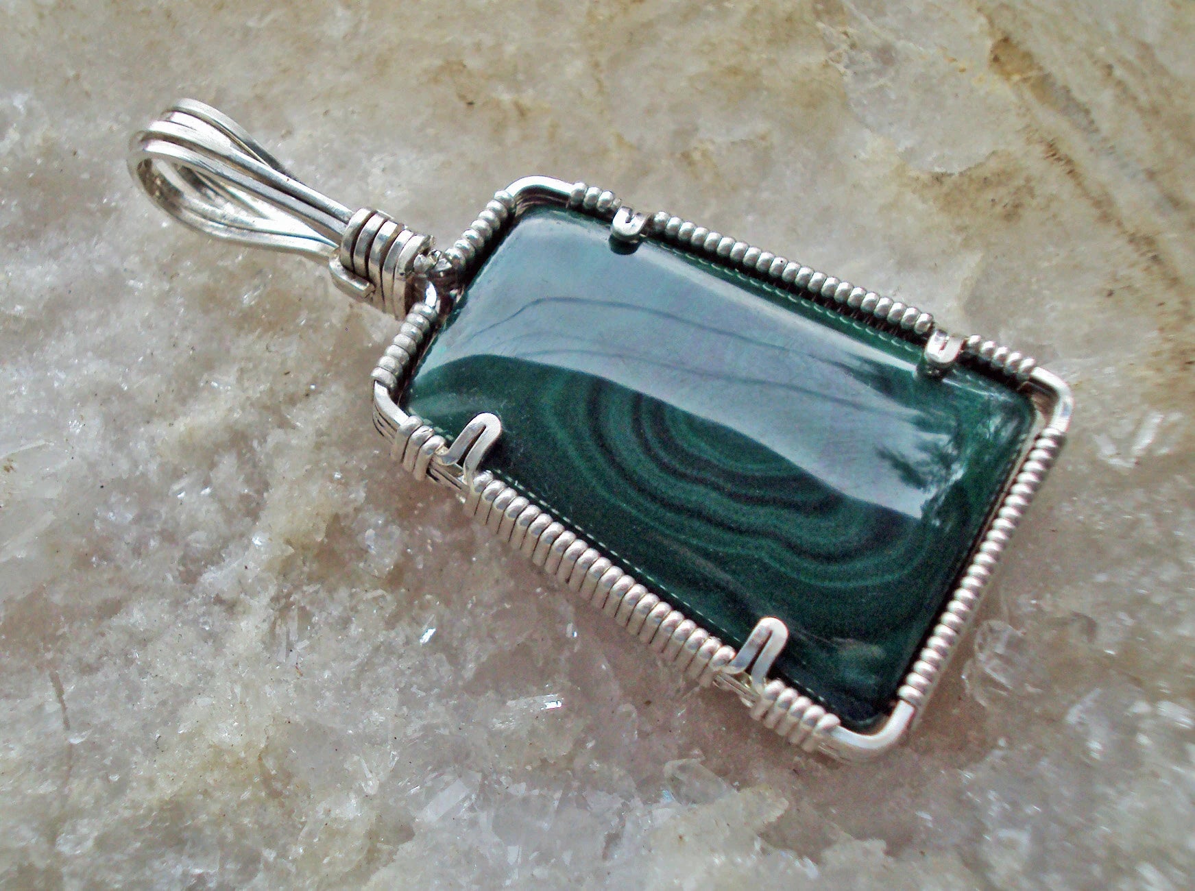 Malachite in Silver -- CongoLine