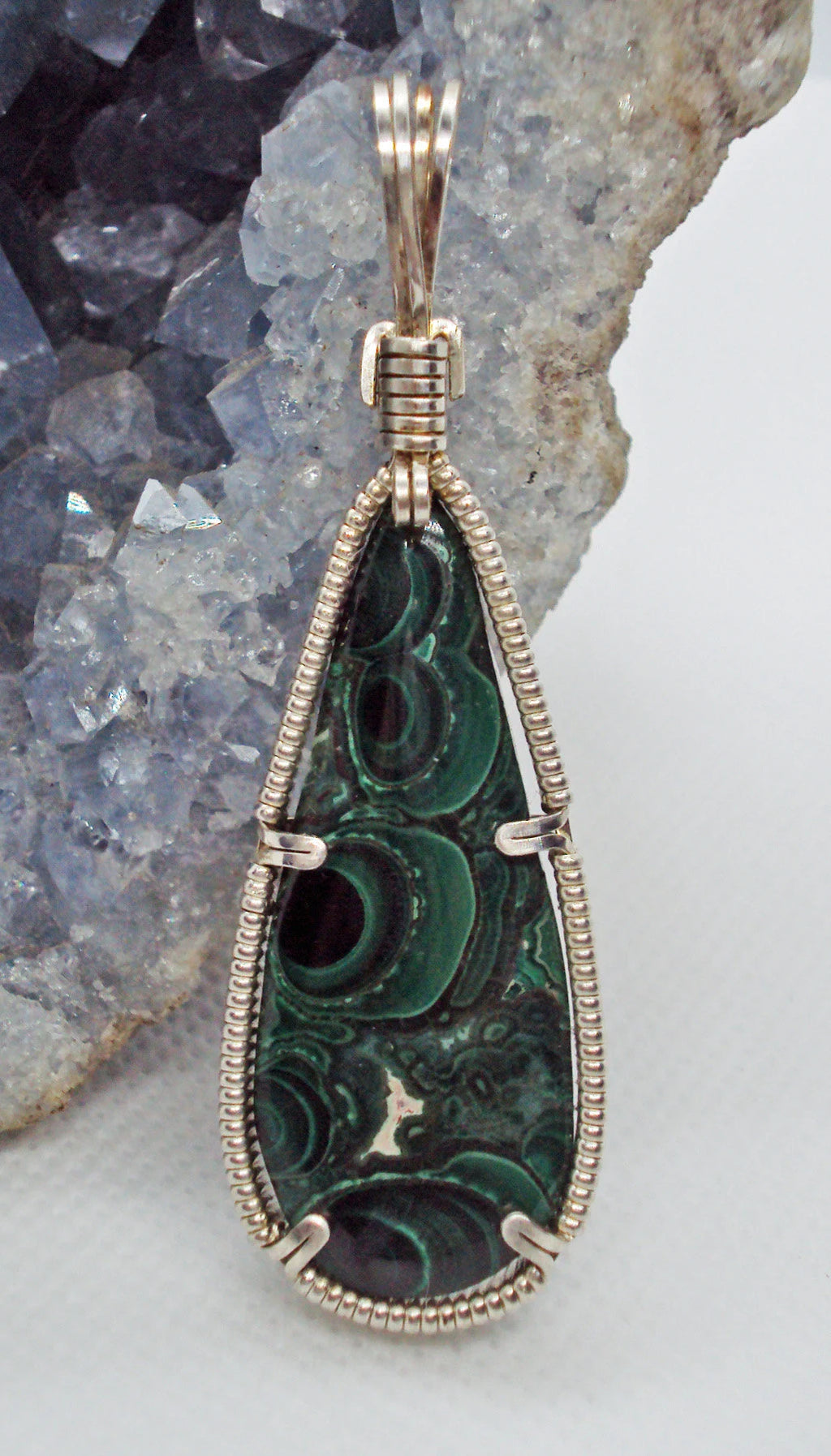 Malachite in Silver -- GreenSky