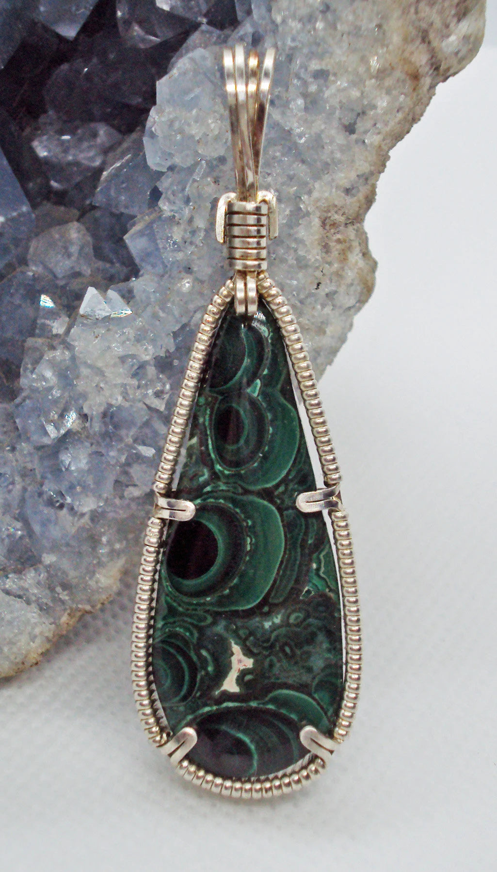 Malachite in Silver -- GreenSky