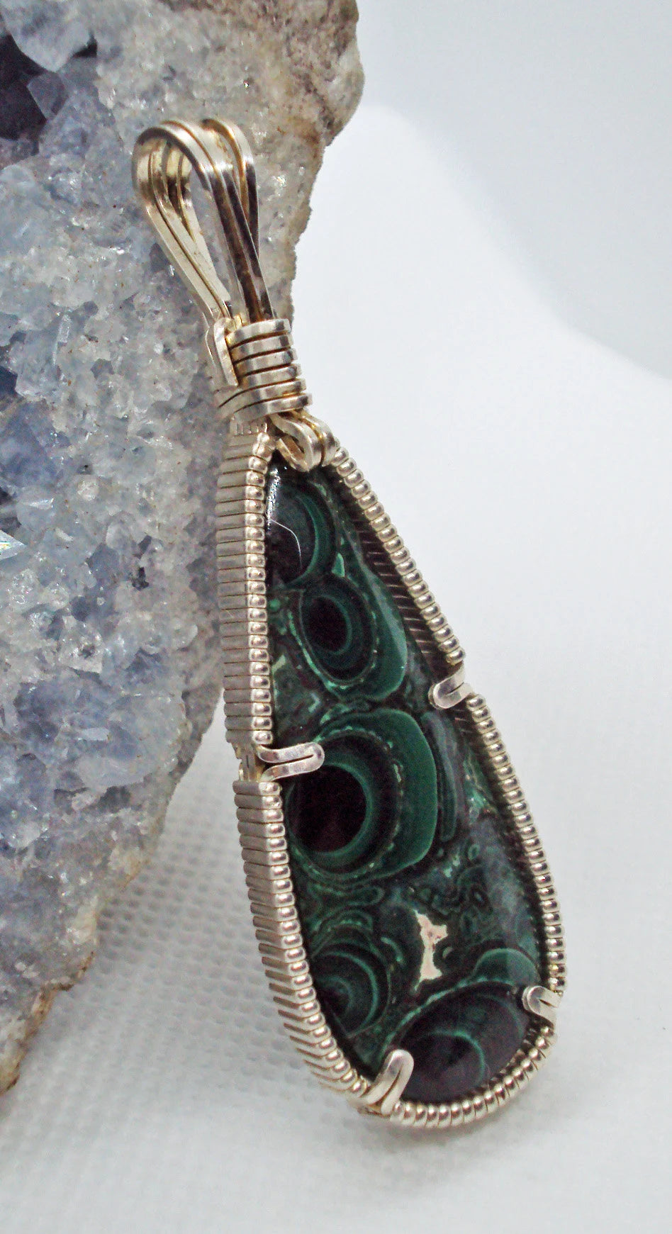 Malachite in Silver -- GreenSky