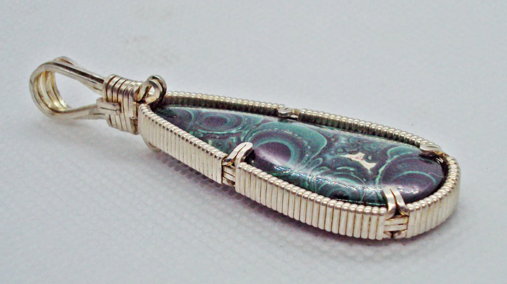 Malachite in Silver -- GreenSky