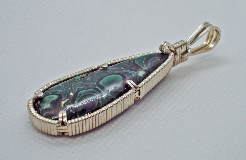 Malachite in Silver -- GreenSky