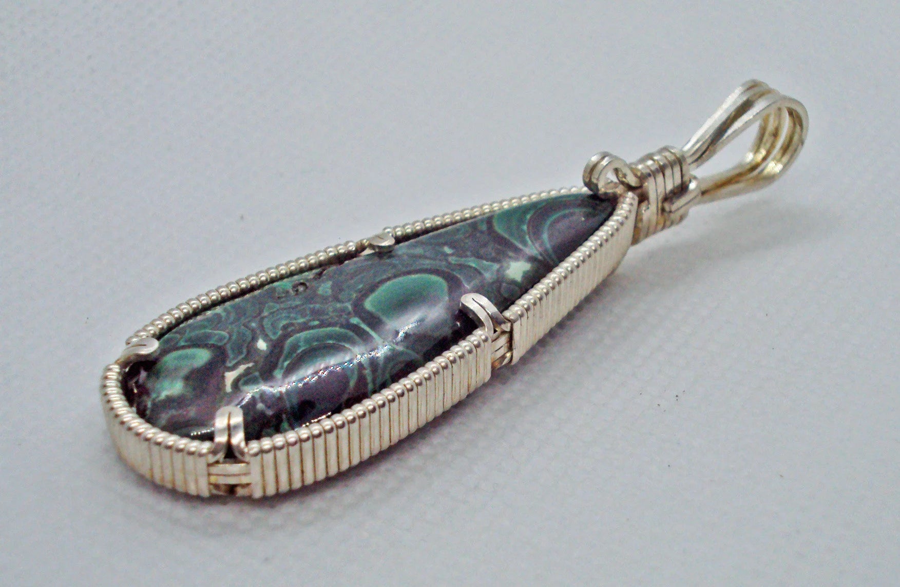 Malachite in Silver -- GreenSky