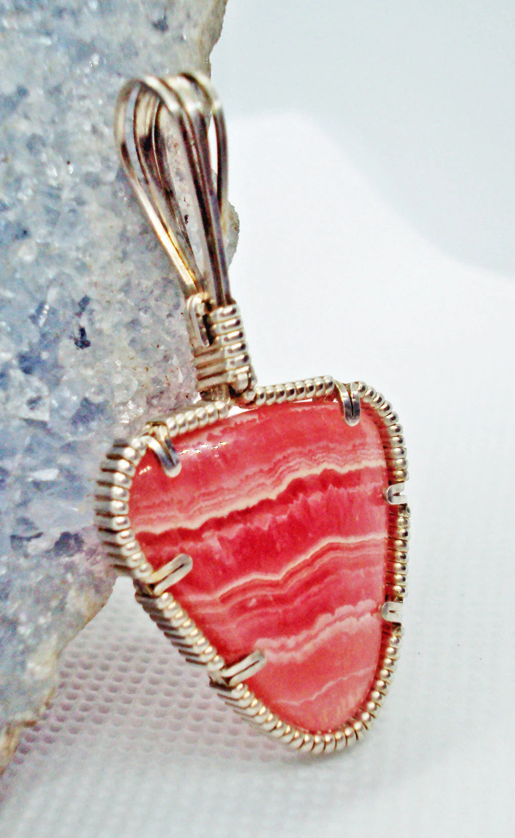 Rhodochrosite in Silver -- Journey