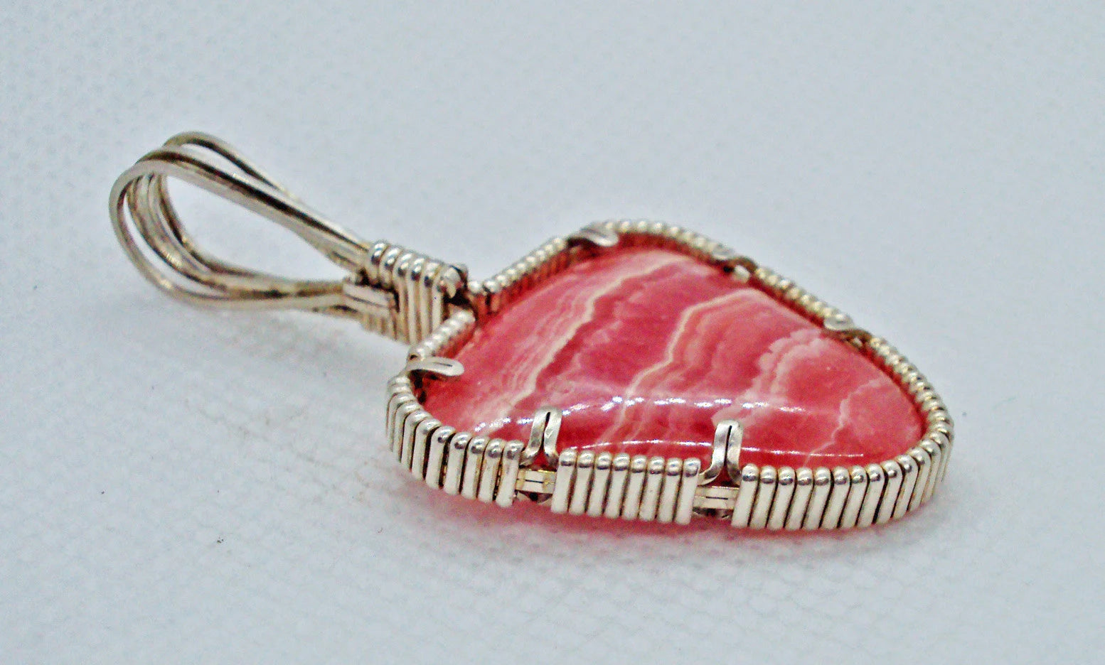 Rhodochrosite in Silver -- Journey