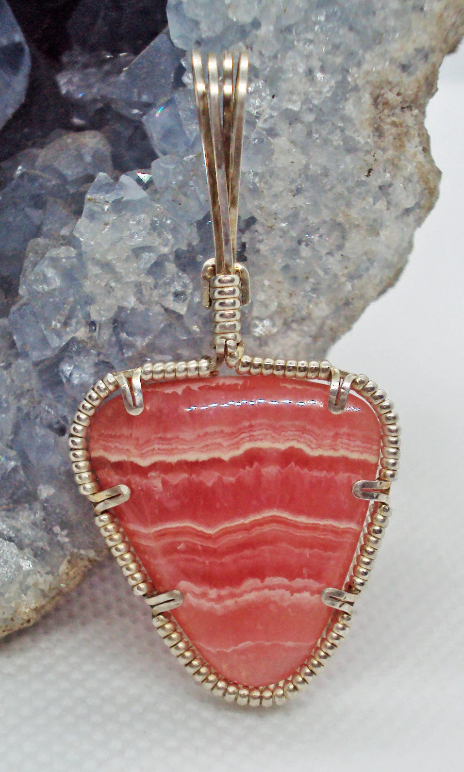 Rhodochrosite in Silver -- Journey