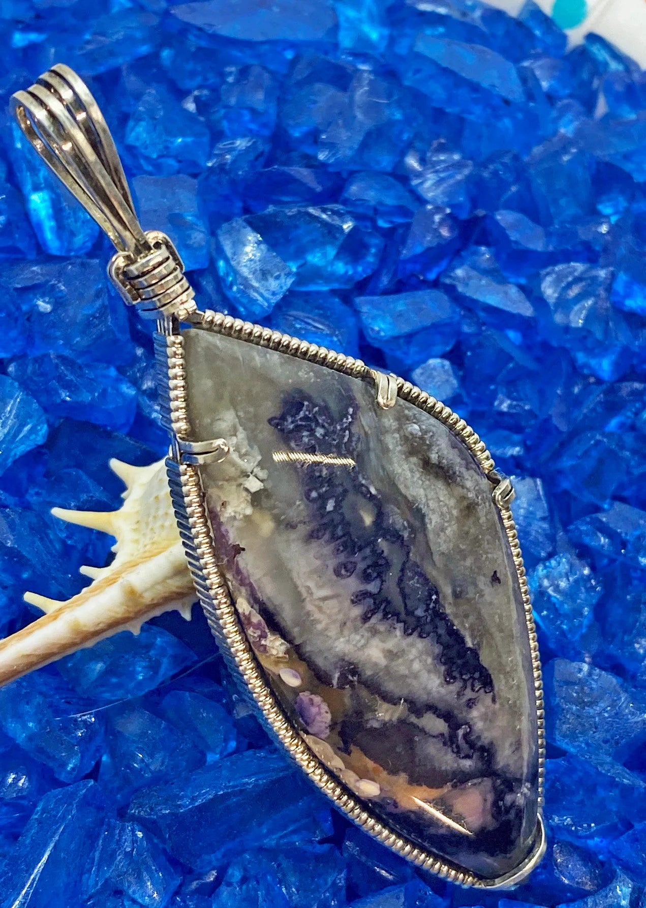 Tiffany Stone or Bertrandite Pendant in Silver -- DesertFjord