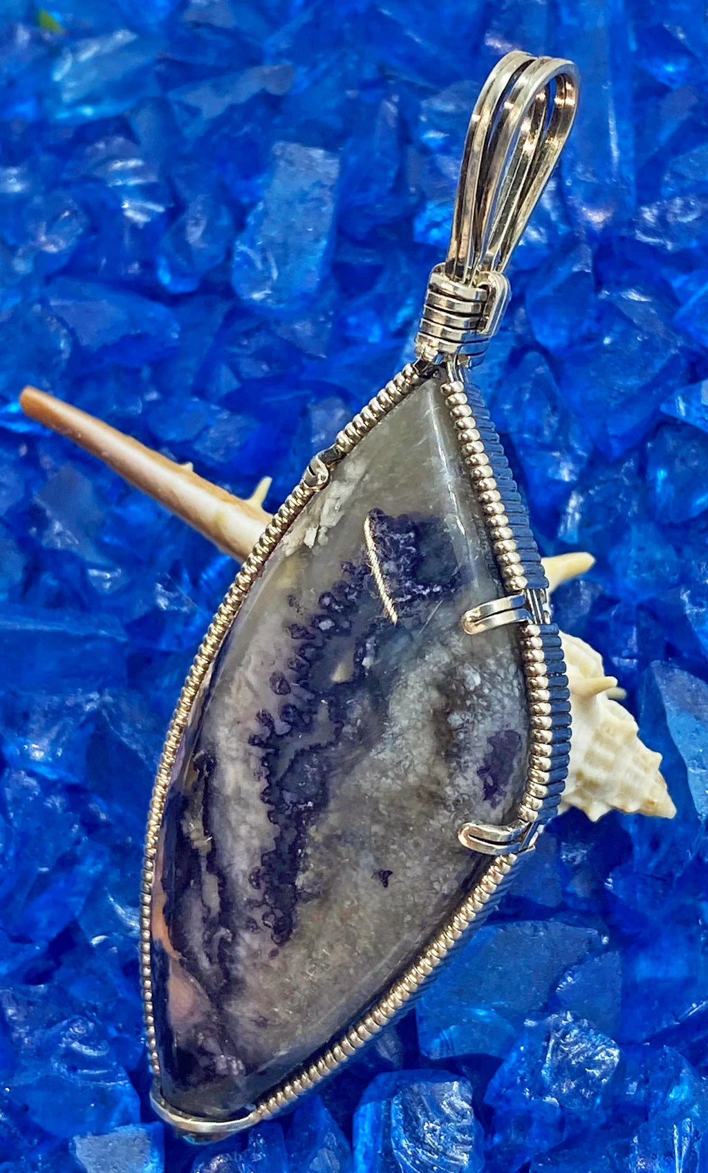 Tiffany Stone or Bertrandite Pendant in Silver -- DesertFjord