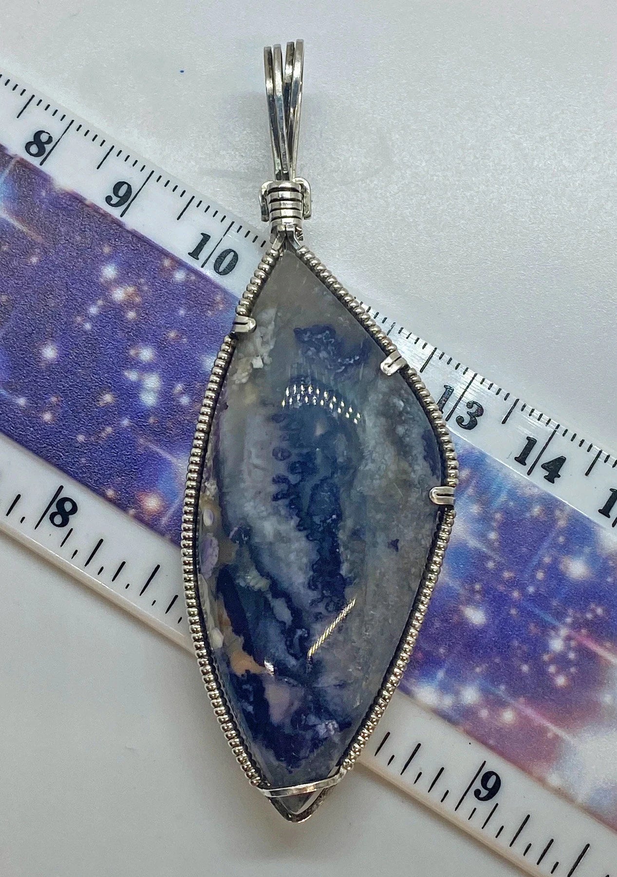 Tiffany Stone or Bertrandite Pendant in Silver -- DesertFjord