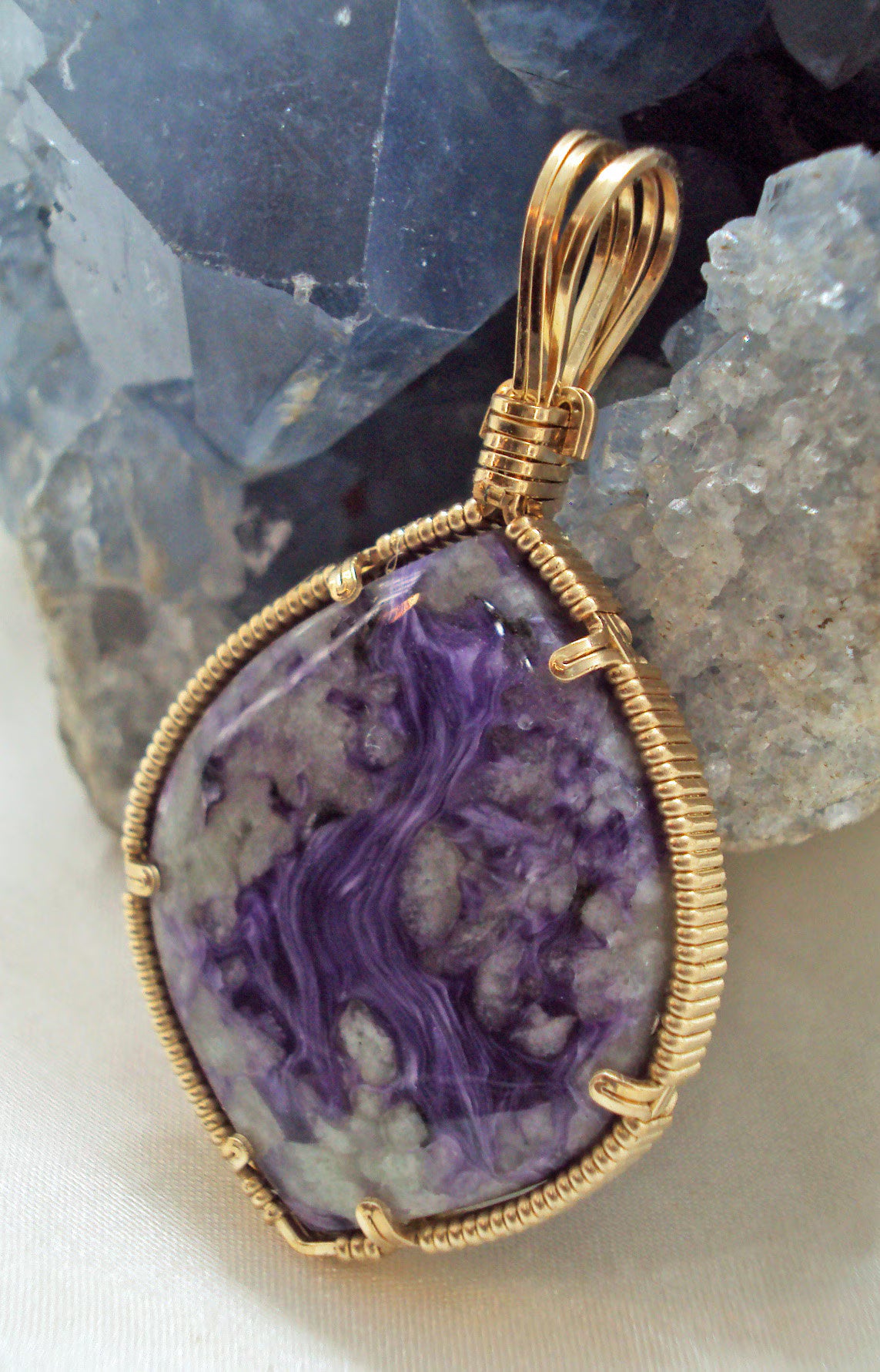 Charoite in Gold -- DragonBreath