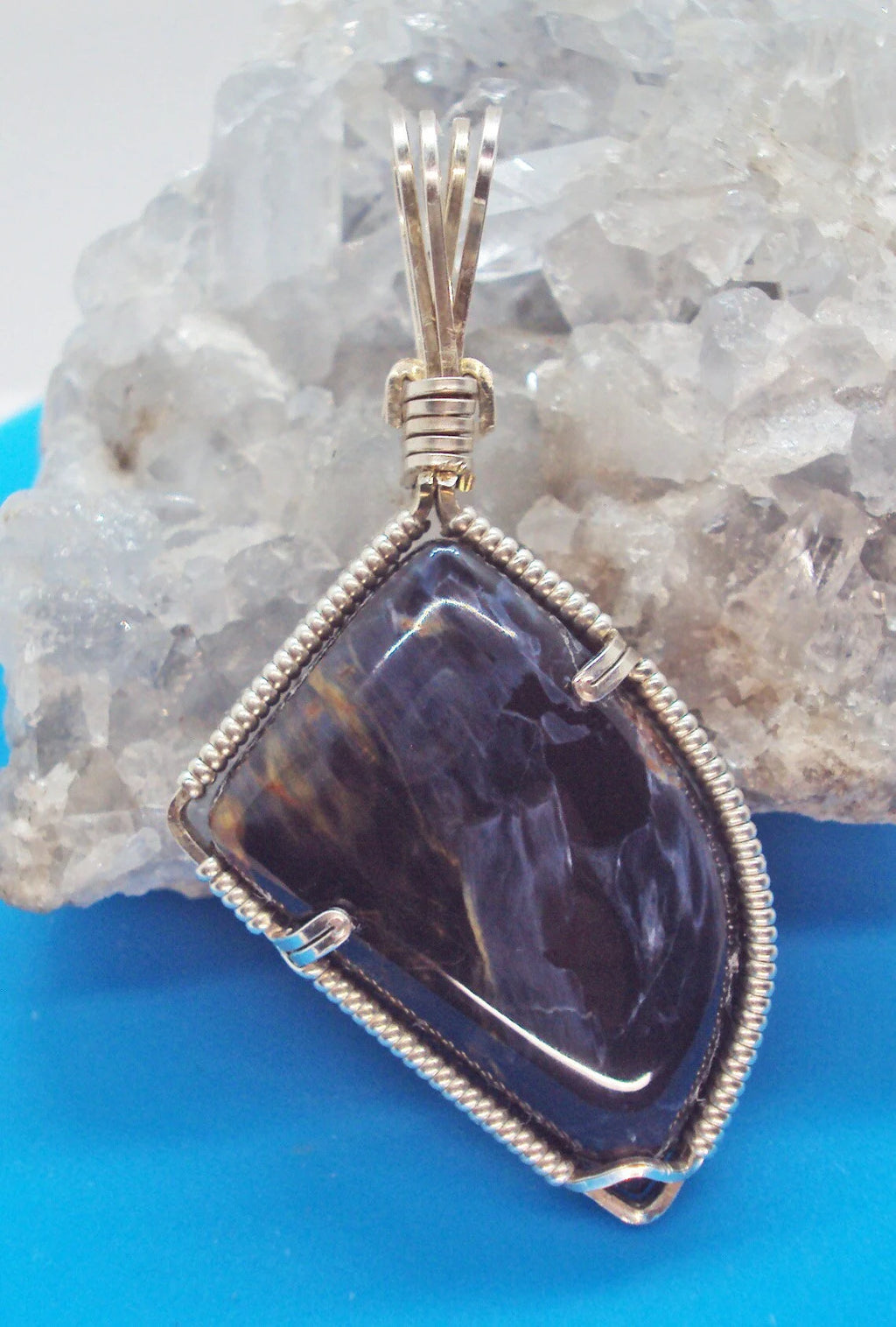 Namibian Pietersite Pendant in Silver -- ScreaminEagle