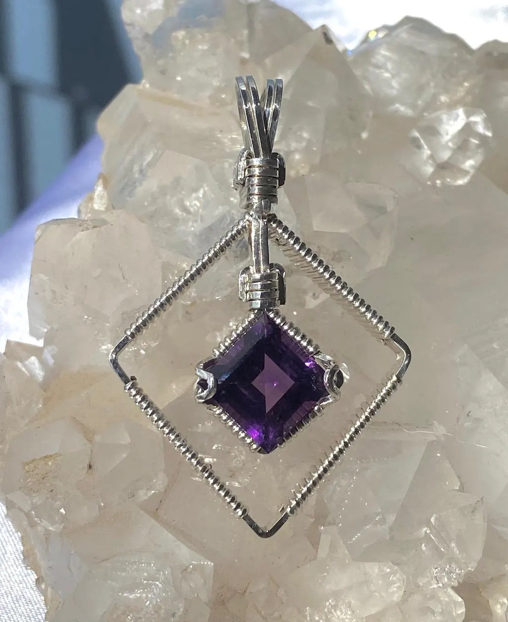 Amethyst in Silver -- Smooth