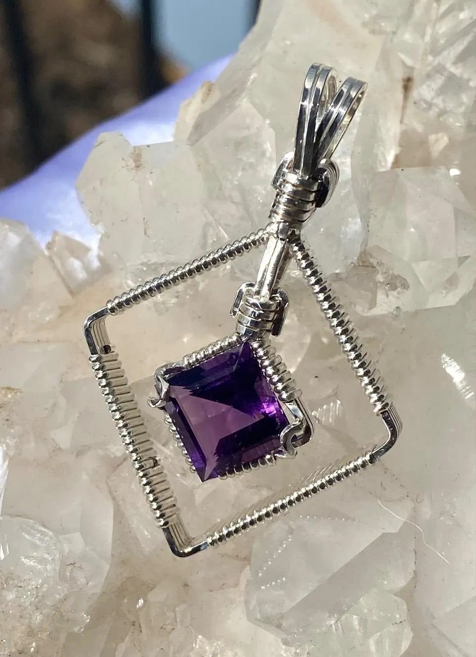 Amethyst in Silver -- Smooth