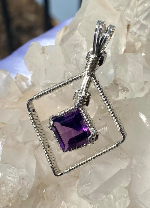 Amethyst in Silver -- Smooth